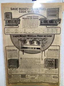 Windsor Stoves Oil Stoves 1918 Antique Montgomery Ward Catalog Page Print Ad - Picture 1 of 3