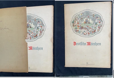 Deutsche Märchen Carla Husmann Grimms Fairy Tales 24 Plates 1940 - Image 1 of 4