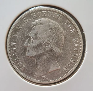 Moneda de Alemania 1862 IOHANN V.G.G. KOENIG VON SACHSEN UNEINSTALLER B EN MUY BUEN ESTADO - Imagen 1 de 2