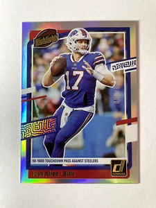2023 Panini Donruss NFL Holo Highlights Josh Allen Bills /100 - Picture 1 of 2