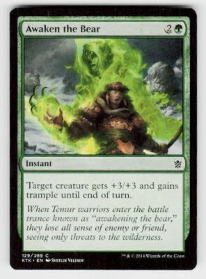 Khans of Tarkir #129 Awaken the Bear - Image 1 of 2