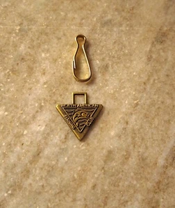Vintage Gold Tone North American Fishing Club fish In Water Pendant 3/4" x 3/4" - Picture 1 of 2