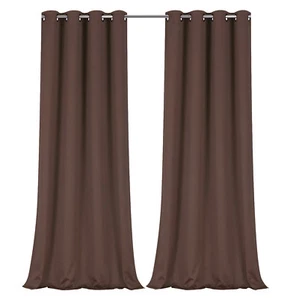 2 Pack: 100% Hotel Blackout Thermal Insulated Grommet Curtains - Assorted Colors - Picture 1 of 32