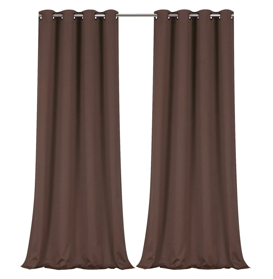 2 Pack: 100% Hotel Blackout Thermal Insulated Grommet Curtains - Assorted Colors - Image 1 of 4