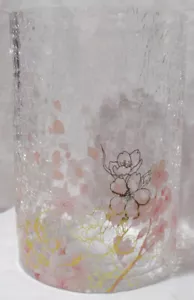 Yankee Vela Transparente Crujido Tarro Grande Porta J/H FLORES DE CEREZO Rosas Oro - Imagen 1 de 4