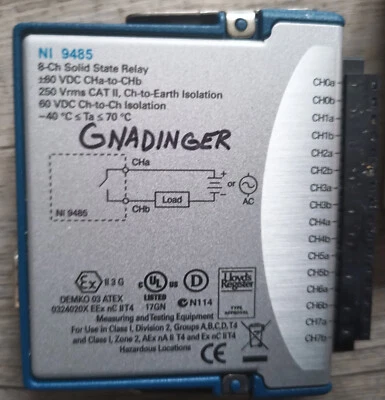 National Instruments NI 9485 Relay Output Module, Solid State, C Series,(1) - Image 1 of 3