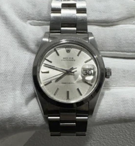 Vintage Rolex Oysterdate 6694 Precision 34mm SS Men's Manual Watch Silver C.1215 - Picture 1 of 18