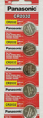 5 X SUPER FRESH Panasonic ECR2032 CR2032 Lithium Battery 3V Coin Cell Exp. 2030 • 2.49$