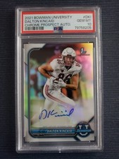 2021 Bowman University Chrome Dalton Kincaid Chrome Prospect Auto PSA 10 POP 3