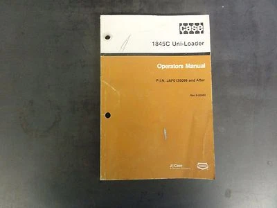 Case 1845C Uni-Loader Operator's Manual  P.I.N. JAF0135099 and After     9-25060 - Image 1 of 4