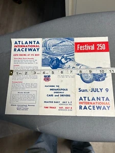 1961 Atlanta International Raceway Prospekt Festival 250 Indianapolis Autos/Sterne - Bild 1 von 4