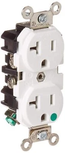 Leviton 8300-W 20-Amp 125-Volt Extra Heavy Duty Hospital Grade Duplex Receptacle - Picture 1 of 5