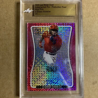 2020 Metal Draft Proof Mojo Pink D’Shawn Knowles ROOKIE Auto 1/1 Angels P2 - Image 1 of 2