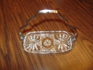 Vintage~60er Jahre Butterdose~ohne verchromtes Messer~Griff~geschliffenes Glas~ - Bild 1 von 5