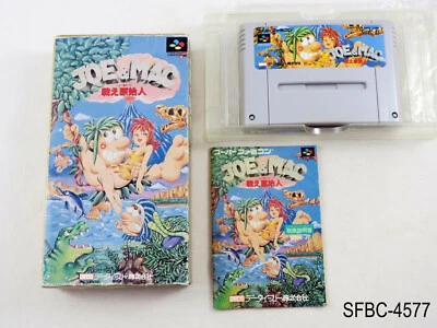 Complete Joe & Mac Tatakae Genshijin Super Famicom Japanese Import US Seller C - Image 1 of 4