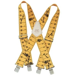 (2)-Custom Leathercraft Ruler Pattern Work Suspenders, 1 Size Fits All. 110RUL - Picture 1 of 1
