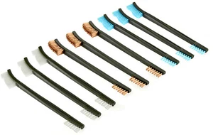 9pc 7" Double Ended Gun Cleaning Brush Set - Nylon Plastic Copper Brush  - Picture 1 of 4