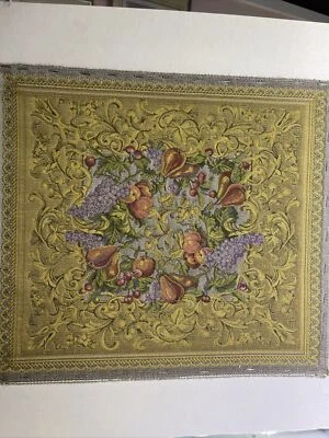 Antique Needlepoint Tapestry Cross Stitch Fruit Pictures - Image 1 of 4