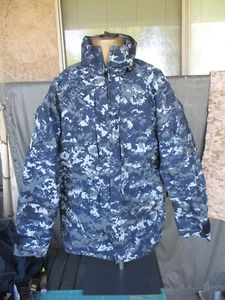 Parka giacca antipioggia USN blu Gore Tex GEN 2, PICCOLO CORTO, ottimo - Foto 1 di 7