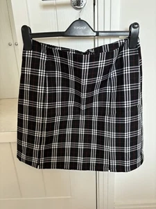 Pieces Tall Check Mini Skirt Size L BNWT - Picture 1 of 6