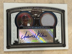 2005 Bowman Sterling #AM Andrew McCutchen AUTO JERSEY RC ROOKIE