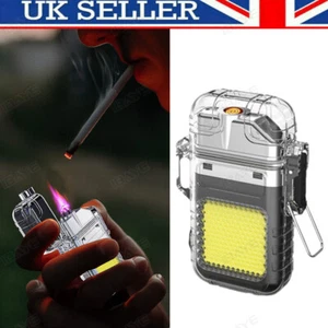 New Electric Plasma Rechargeable Flameless Arc Lighter USB Double Touch Sensor - Picture 1 of 13