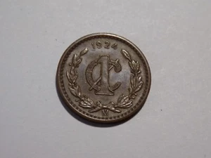1924 Mexico 1 Centavo - KM#415 - Choice AU/UNC - Picture 1 of 2