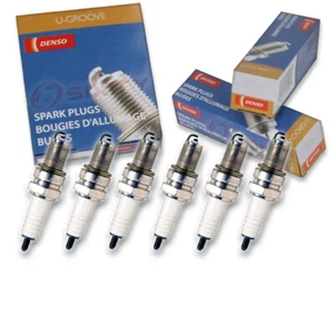 Bujía de 6 piezas Denso estándar ranura en U para Honda GL1500SE Gold Wing Special ux - Imagen 1 de 5
