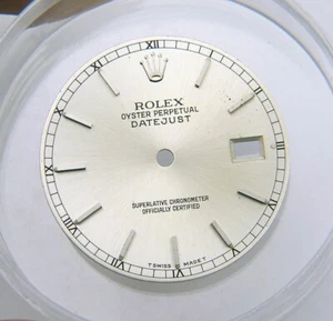 Originale Rolex Datejust 36 mm 16014 16200 16220 16030 16234 quadrante argento orologio - Foto 1 di 4