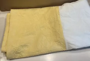Pottery Barn Daybed Skirt Textured Floral Yellow - Picture 1 of 2
