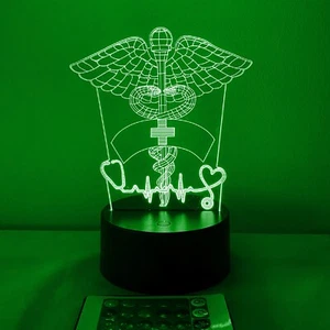 Medical Profession Gift Night Light 16 Color with Remote & Free Shipping - Picture 1 of 7