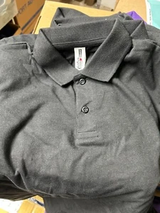 ACTIVA Youth Polo Shirt Long Sleeve Black SIZE MED Brand New - Picture 1 of 4