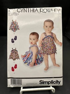 Simplicity 1594 Sewing Pattern Cynthia Rowley Babies Romper Shoes Size XXS-L UC - Picture 1 of 2