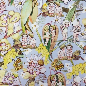 Handmade Decorative Table Runner Grey Blue Snugglepot Cuddlepie 144cm x 31cm - Picture 1 of 23