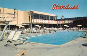 Postcard NV: Stardust Hotel Pool, Las Vegas, Nevada, Unposted, 1950's - Picture 1 of 2