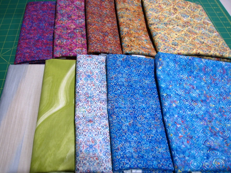 Tela de algodón de 10 yardas - Básicos y licuadoras Zanzíbar Lote F Foto 1 de 1