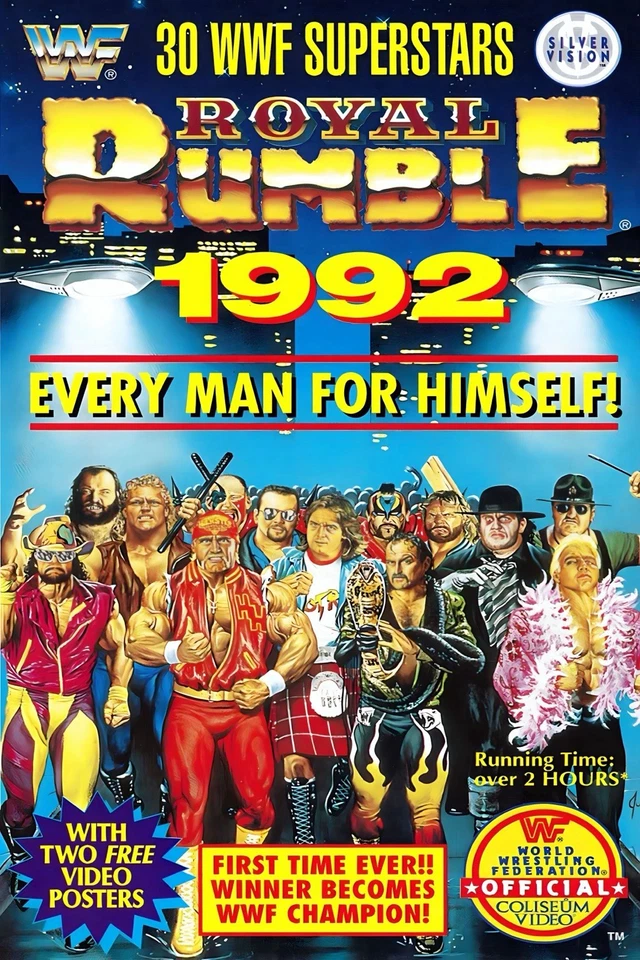 PÓSTER WWE GIGANTE 24”x36” - WWF ROYAL RUMBLE 1992 HULK HOGAN Foto 1 de 1