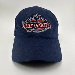 Vintage Columbus Blue Jackets Inaugural Season 200-2001 Hat Cap Blue Strapback - Picture 1 of 17