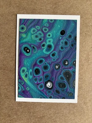 ACEO Original Abstracto, Arte Fluido, 2.5”x3.5” por Patti Johnson Foto 1 de 2