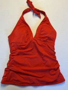 Athleta Shirrendipity Halter Tankini Swim Top Red Size Small - Picture 1 of 8
