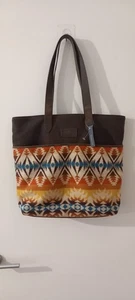 PENDLETON Schultertasche Tasche Handtasche Wolle Lederbesatz Southwestern Aztekenmuster - Bild 1 von 8