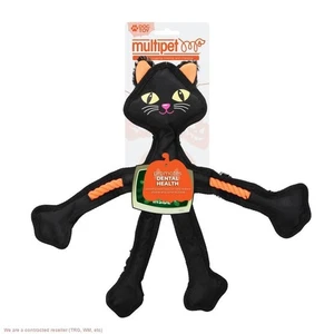 Multipet Skelerope Black Cat Interactive Plush Dog Toy - Black - Picture 1 of 5