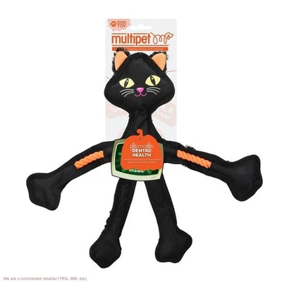 Multipet Skelerope Black Cat Interactive Plush Dog Toy - Black - Image 1 of 4