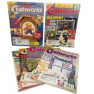 6 lot Craftworks Magazine Fun, Holiday, Wreaths, Gift, Crafts VTG 1995-96 - Picture 1 of 15