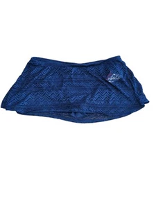 NWT Catalina Swim Skirt 2X Women's Blue Lace Pull Bottoms Bathing Suit Beach - Picture 1 of 6