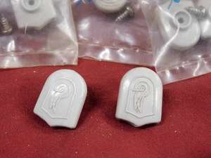 1 Pair New Old Stock Vintage Campagnolo Gray Toe Strap Buttons Free US Shipping - Picture 1 of 2