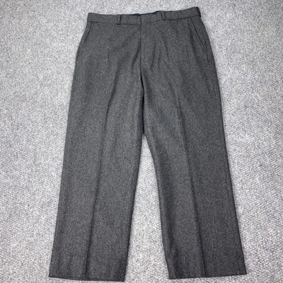 Polo Ralph Lauren Pants Mens 36x27 (Hemmed) Gray Wool Blend Dress Trouser Slacks - Image 1 of 4
