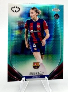 Mapi Leon Rookie 2023-24 Topps Chrome UEFA Women's Aqua Prizm #4 FC Barcelona - Bild 1 von 2