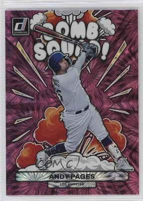 2023 Panini Donruss Bomb Squad Pink Fireworks Andy Pages #BS6 - Image 1 of 2