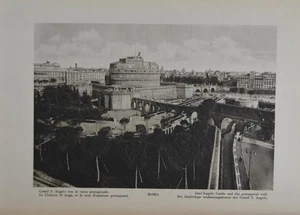 Antique Ancient Roman Basilica of St. Paul 1920 Italy Art Print History - Picture 1 of 13